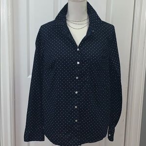 Blue polka dot shirt